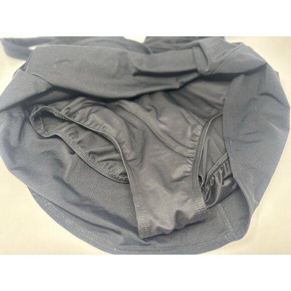 Lands End Womens Solid Black Swimsuit Swim Dress Slimming Size 16 - Picture 5 of 8